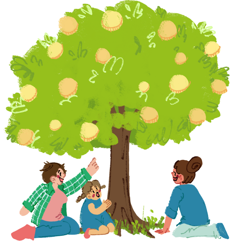 Children learning about saving money